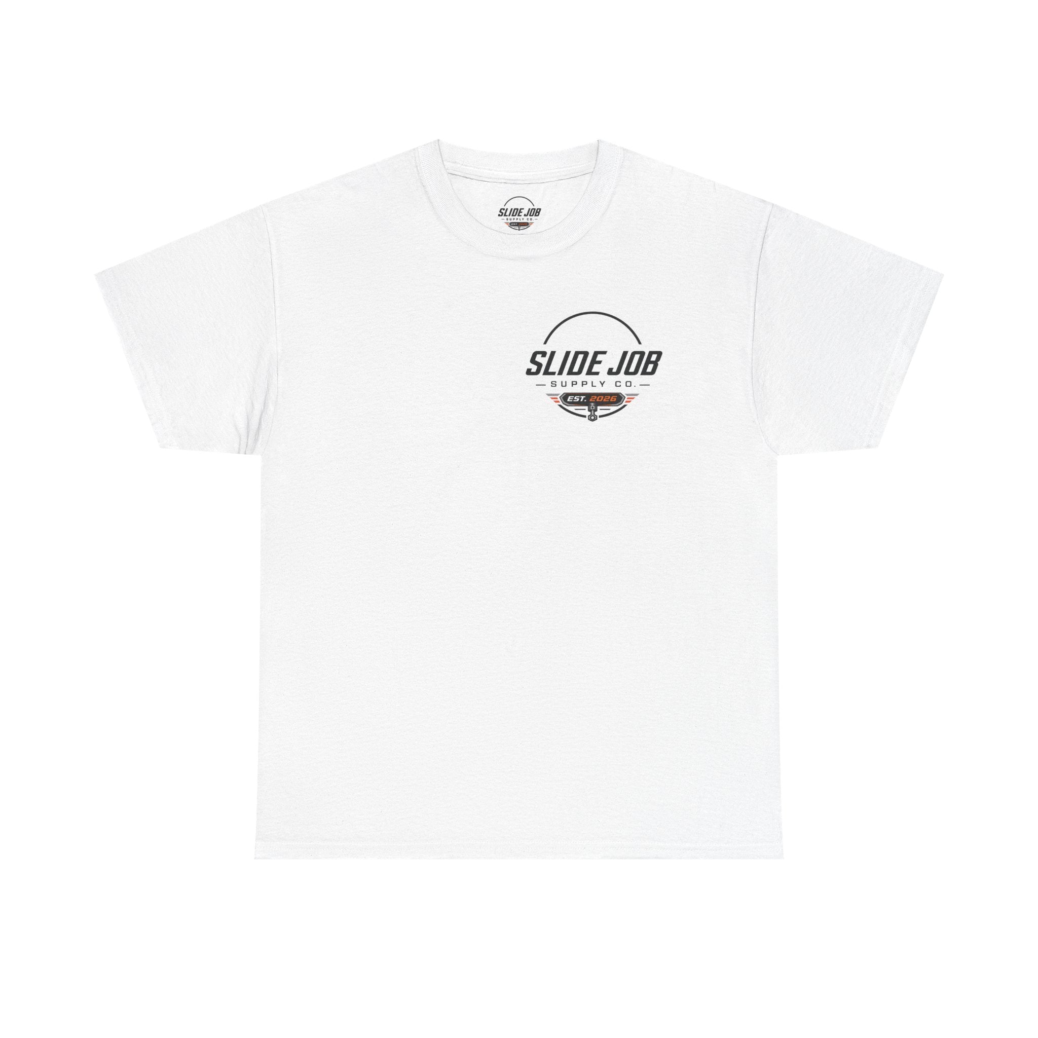 Slide Job Supply Co. Skull Tee Dirt Track Racing Shirt |  Racing Tee Shirt